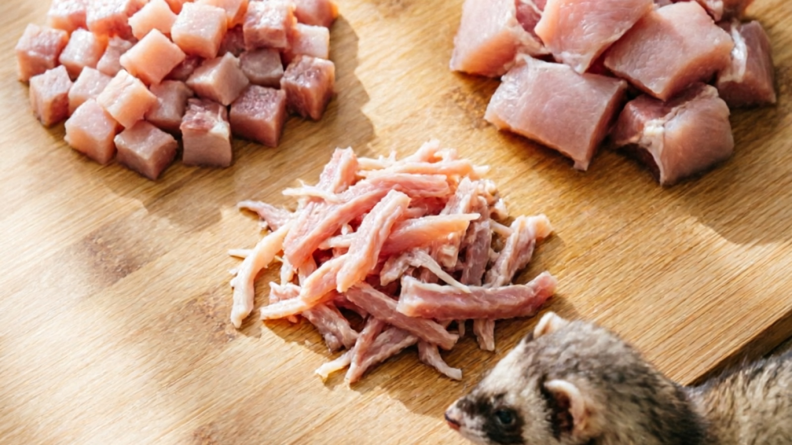 Chicken preparation methods comparison for ferrets