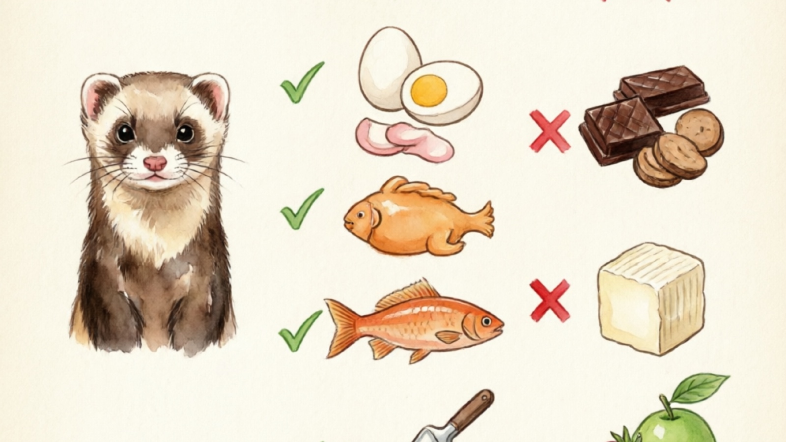Ferret safe foods comparison