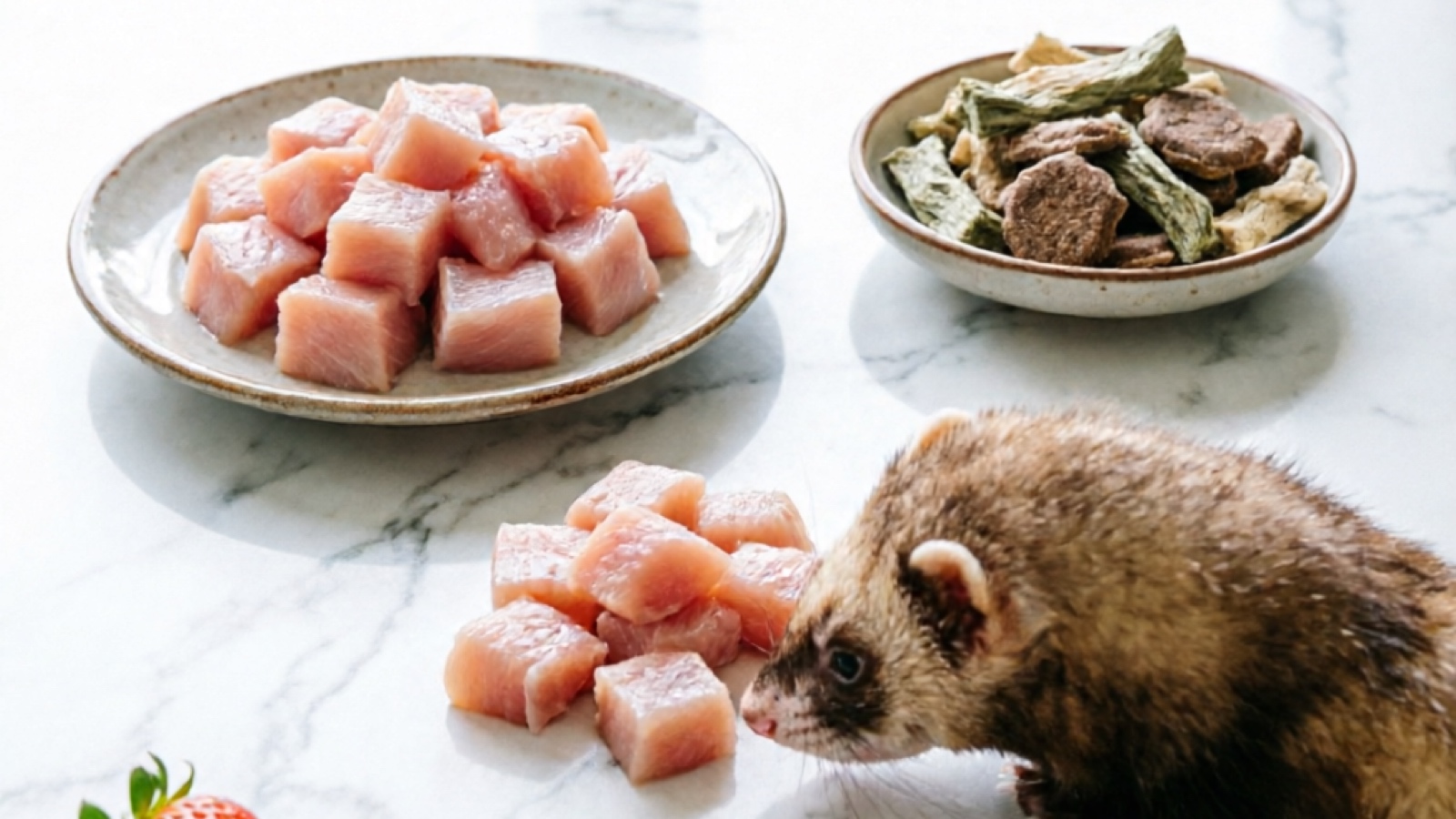 Preparing strawberry safely for ferrets — or better yet, don't