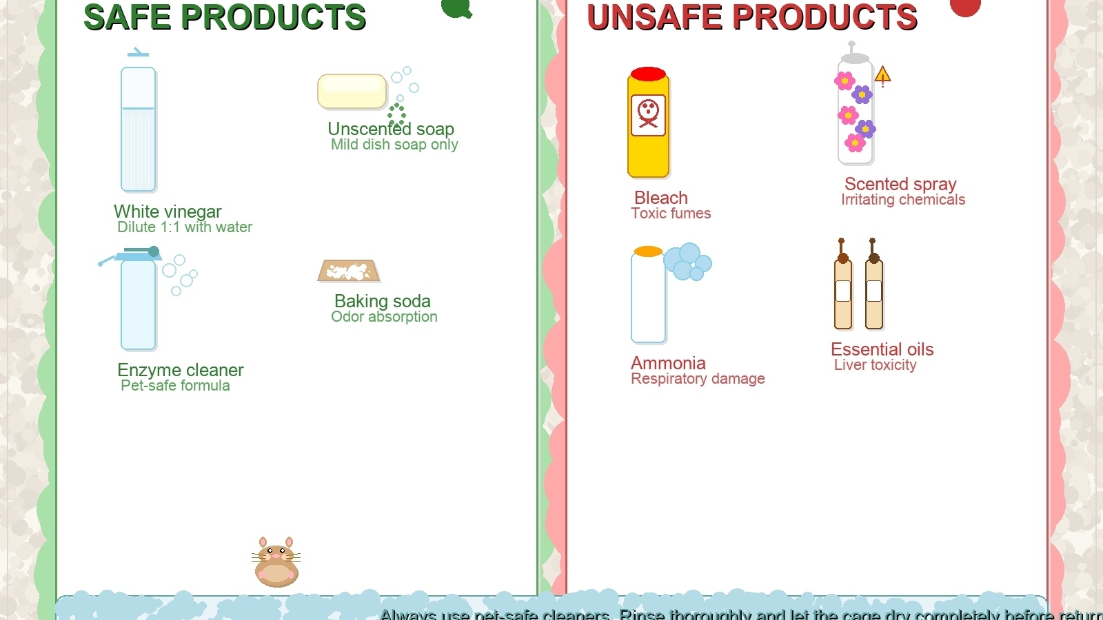 Safe vs Unsafe Cleaning Products
