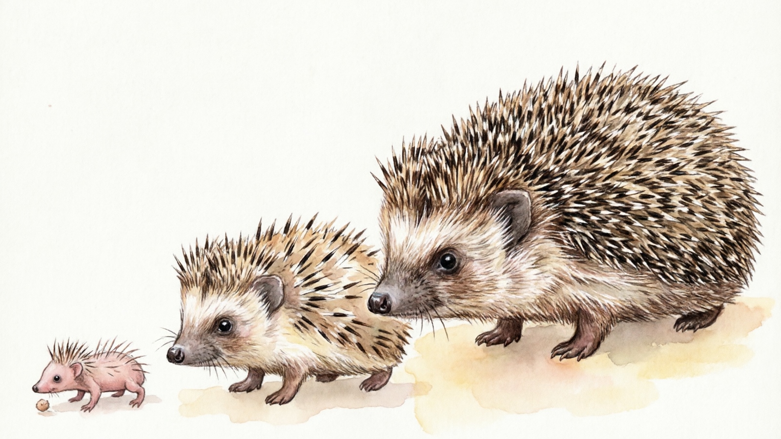 Hedgehog quilling stages timeline