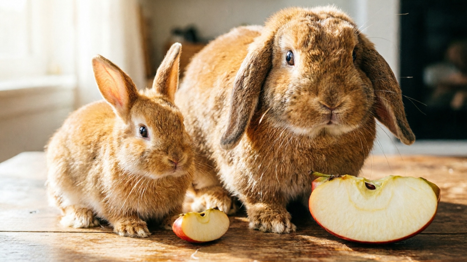 Apple serving size guide for rabbits: portion comparison by breed size