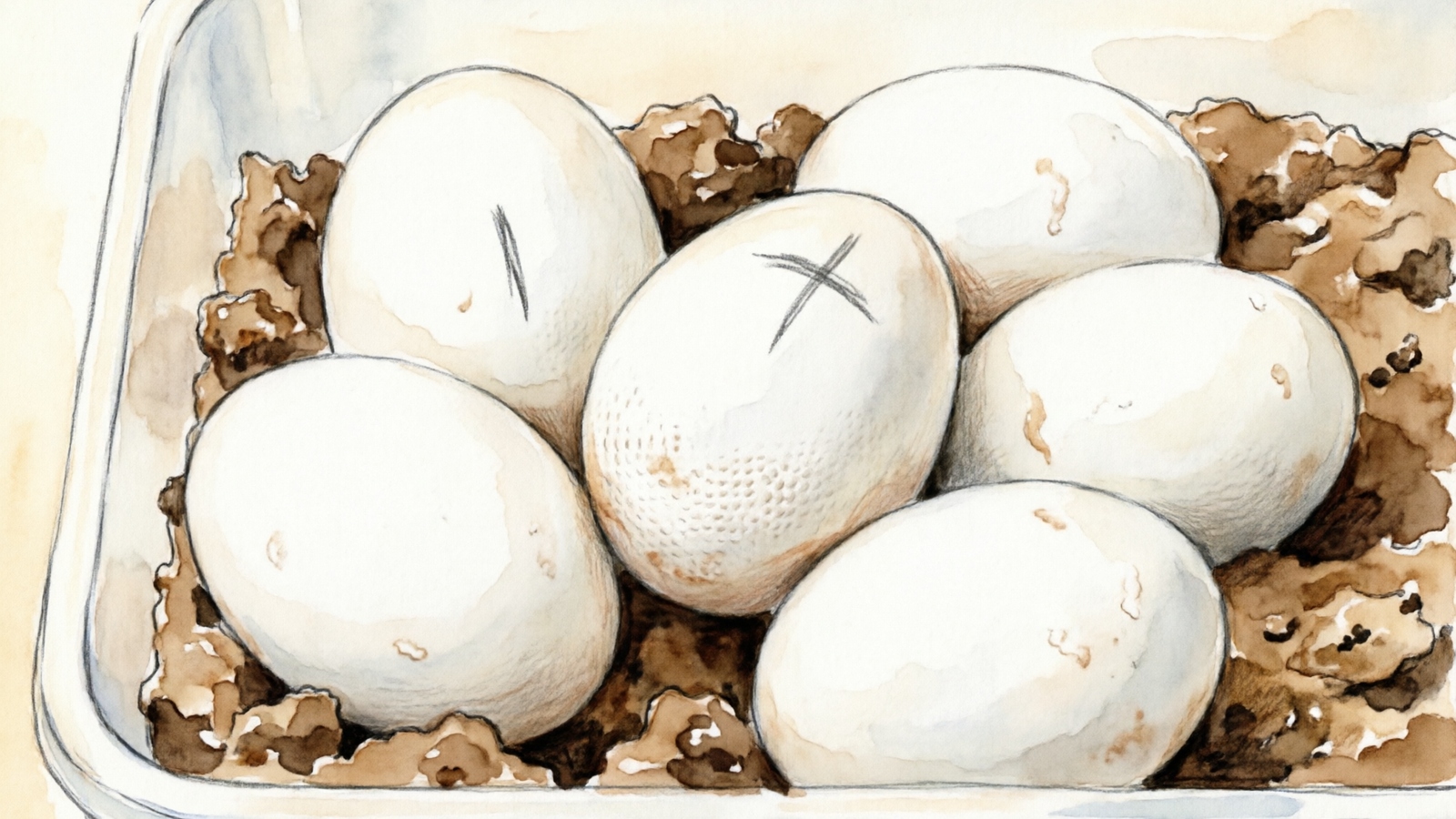 Ball python egg clutch in incubation container on vermiculite medium
