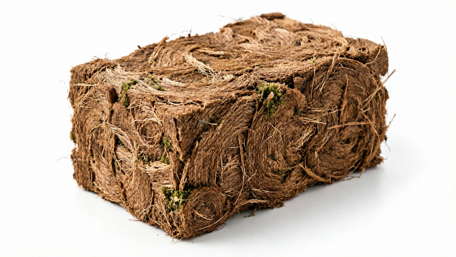 Eco Earth coconut fiber brick compressed and expanded comparison